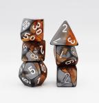 Chessex: Gemini Copper and Steel with White Dice