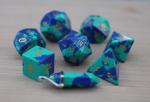 Level Up: Phoenix Lapis Lazuli RPG Dice & Bonus Pendant