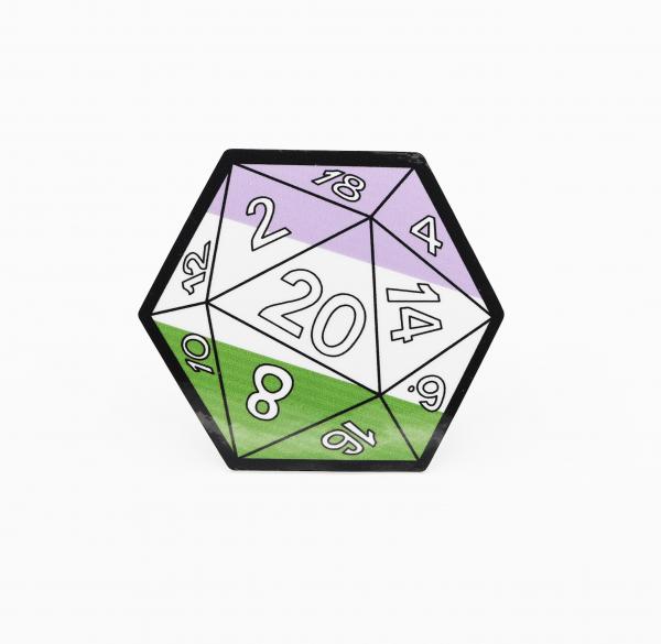 D20 Sticker: Genderqueer Pride picture