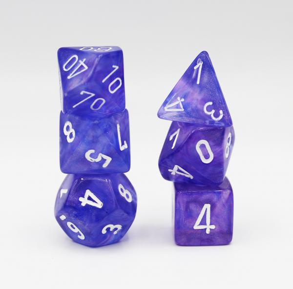 Chessex: Borealis Purple with White Dice Set picture