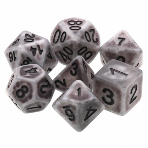 Ancient Silver RPG Dice Set picture