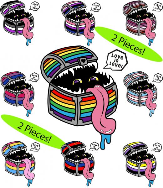 Enamel Mimic 2-piece Pride Pins picture