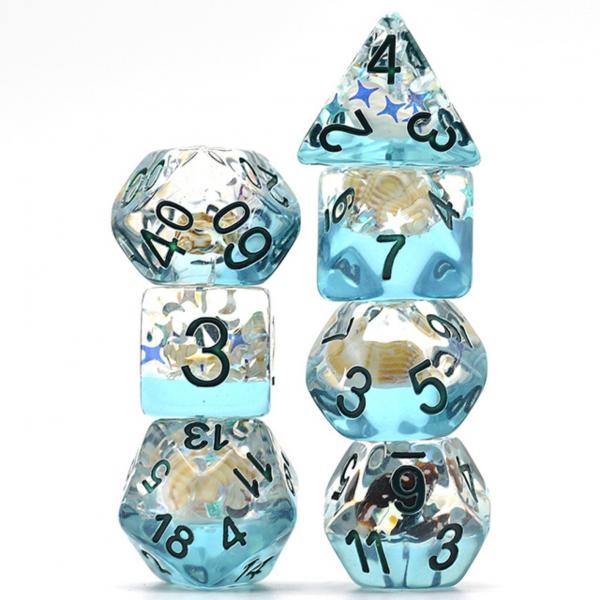 Blue Beach Conch RPG Dice Set picture