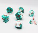 Chessex: Lab Dice Gemini Mint Green and White with Orange