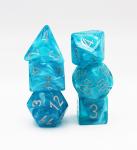 Chessex: Cirrus Aqua with Silver Dice