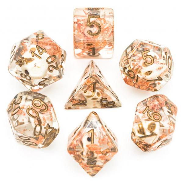 Skull and Copper Foil Dice Set