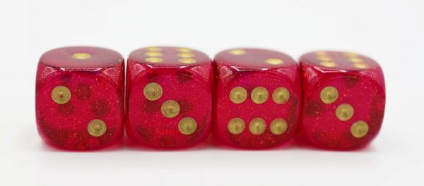 Chessex: Magenta with Gold Dice picture