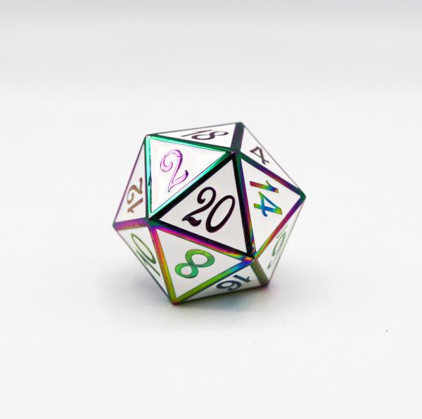 D20 White with Burnt Opal - 35mm Extra Large picture