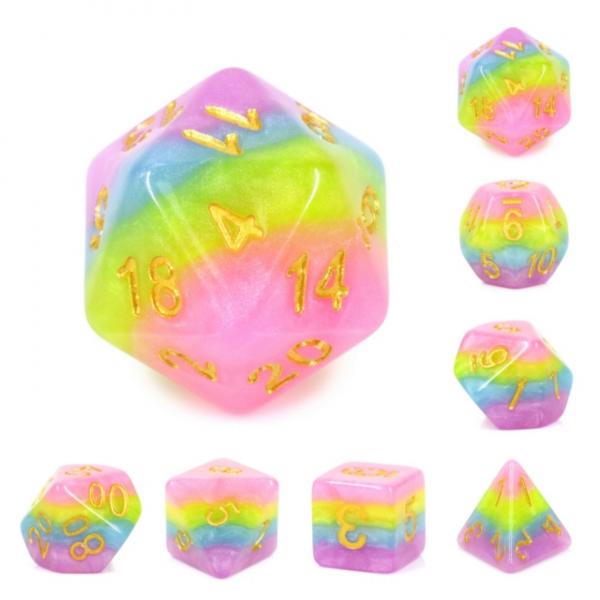 Pastel Rainbow RPG Dice Set picture