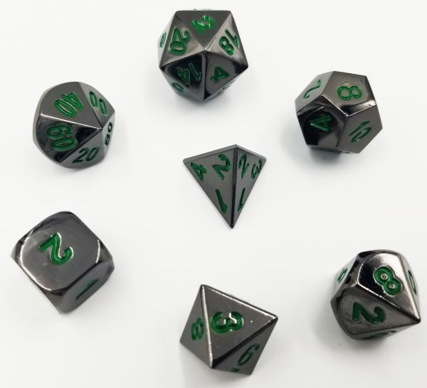 Midnight Metal Etched with Green RPG Set
