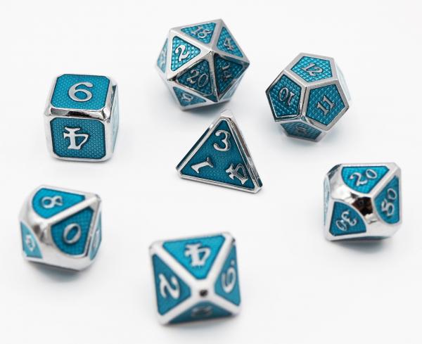 Aquamarine Mesh RPG Dice Set