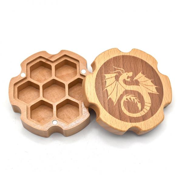 Beech Wood Dice Box (Hexagonal)