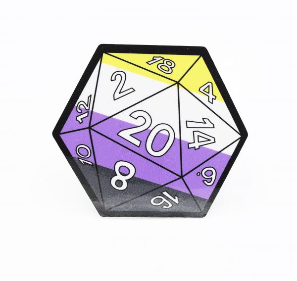 D20 Sticker: Nonbinary Pride picture