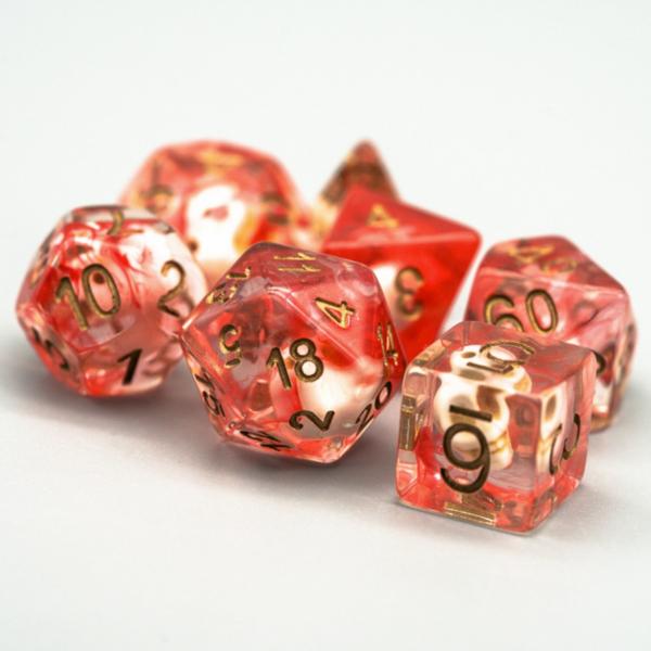 Red Smoke Skull RPG Dice picture