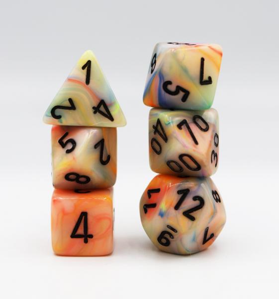 Chessex: Festive Circus with Black Dice