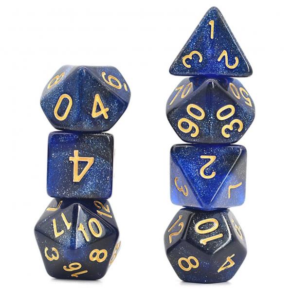 Black & Blue Galaxy RPG Dice Set picture