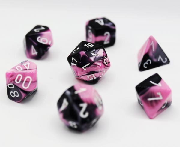 Chessex: Gemini Black and Pink with White Dice