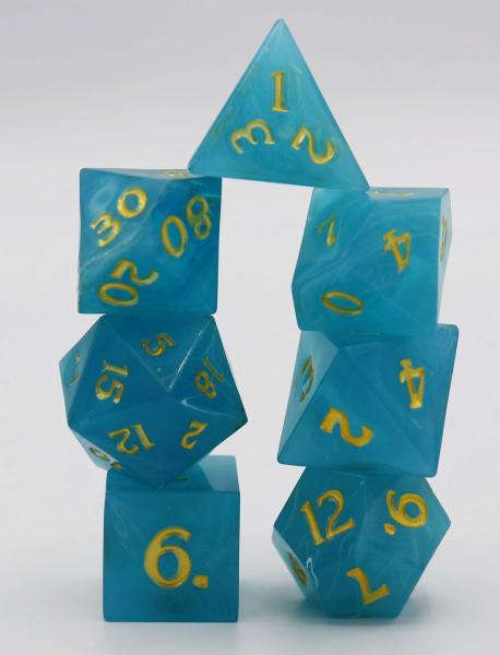 Sharp Edge Resin RPG Dice Set - Neptune's Throne