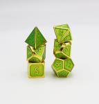 Gold Embossed Jade RPG Dice Set