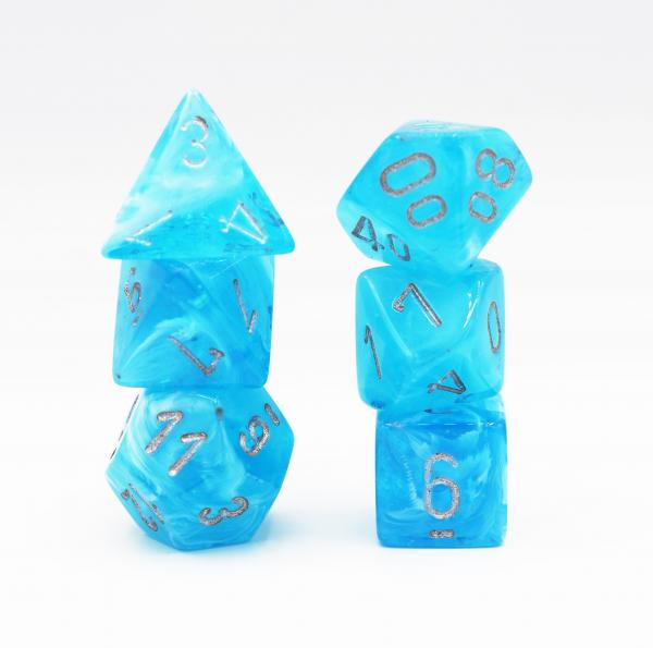 Chessex: Luminary Sky with Silver Dice (Glow in the Dark)