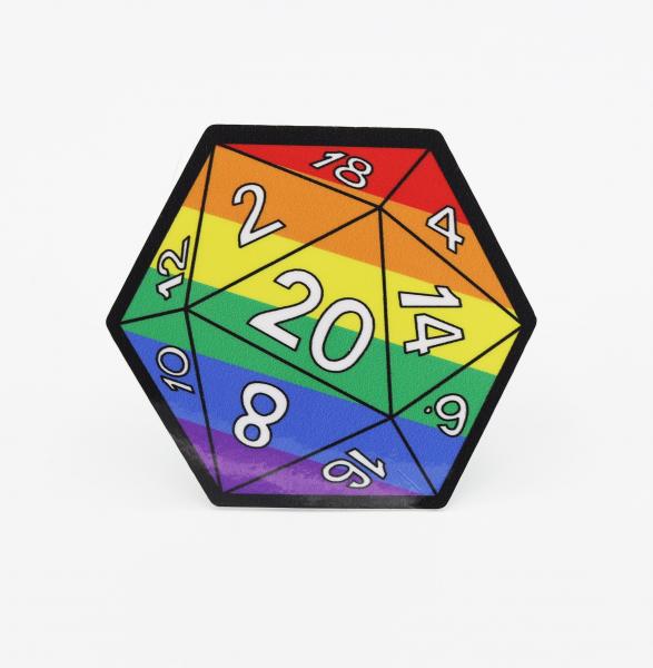 D20 Sticker: Rainbow Pride