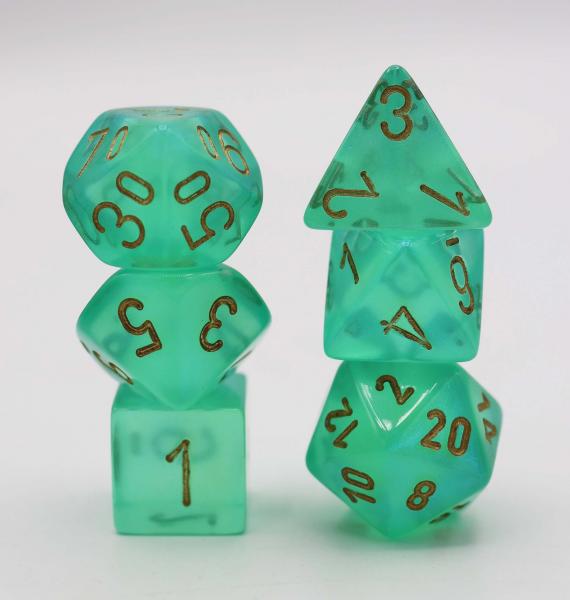 Chessex: Borealis Light Green with Gold Dice Block