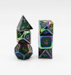 Burnt Opal with Emerald RPG Dice Set