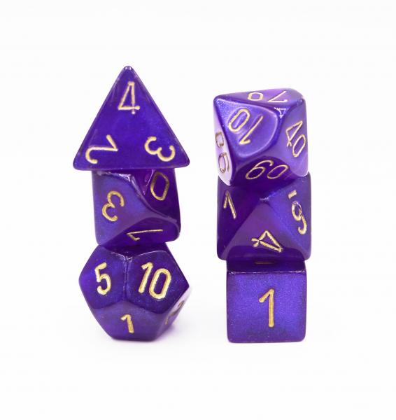 Chessex: Borealis Royal Purple with Gold Dice