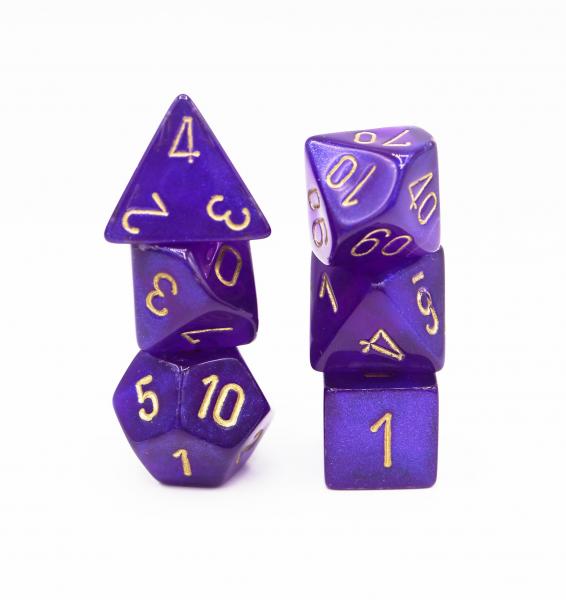 Chessex: Borealis Royal Purple with Gold Dice picture