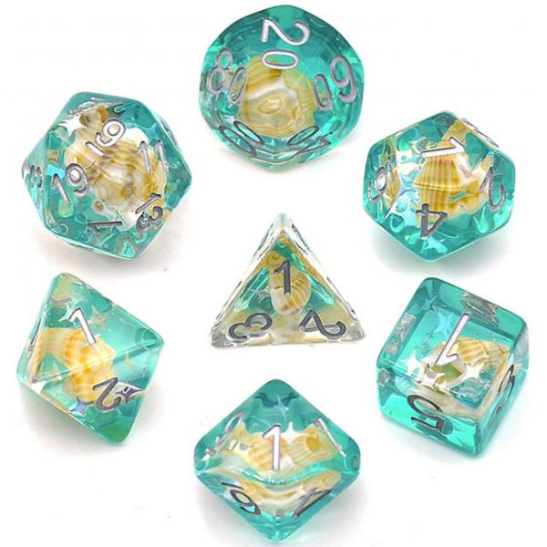 Green Beach Conch RPG Dice Set picture