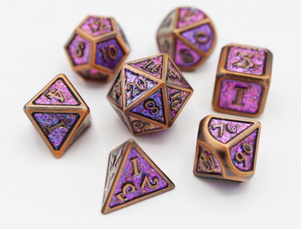 Copper Confetti RPG Dice Set