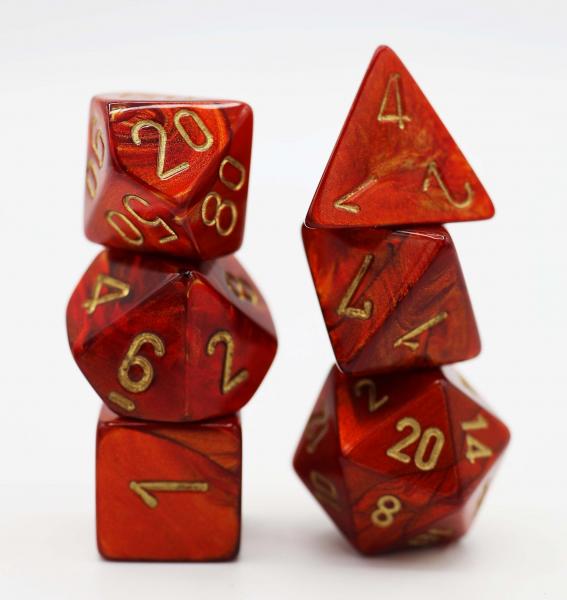 Chessex: Scarab Scarlet with Gold Dice picture