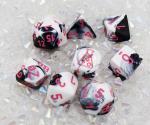 Chessex: Lab Dice 4 - Gemini Black-White with Pink