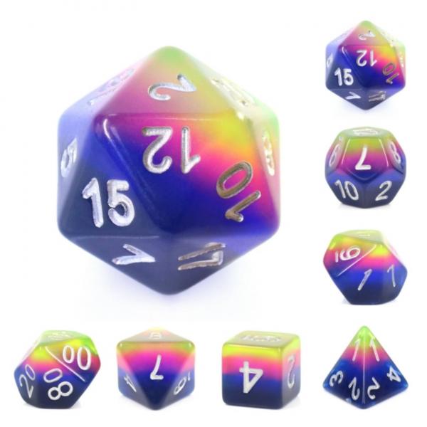 Neon Sunrise RPG Dice Set