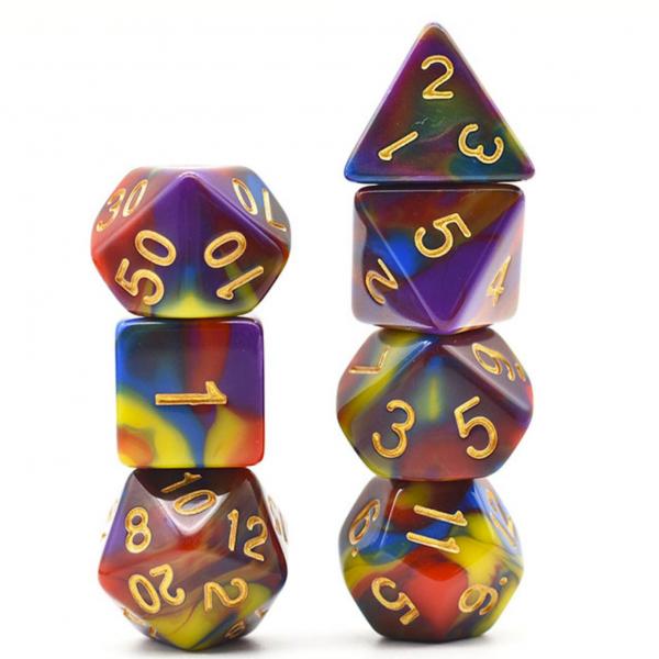 Vivid Color Blend RPG Dice Set picture