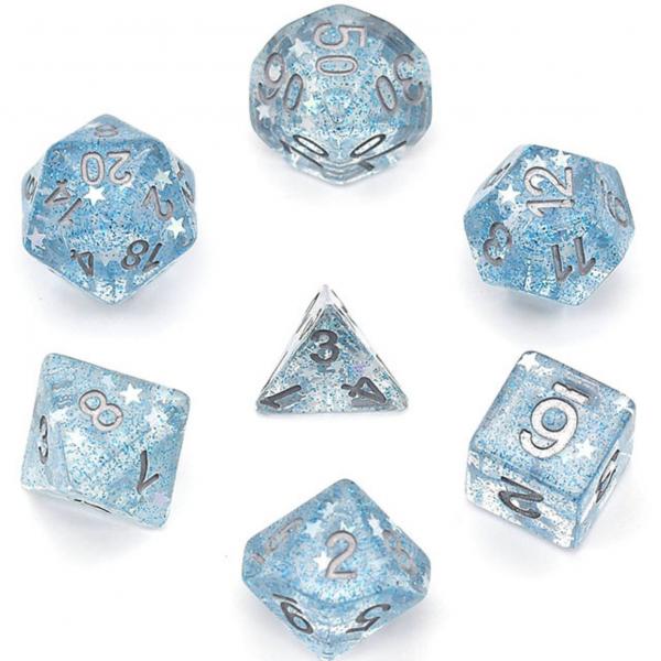 Blue Stars and Glam RPG Dice Set