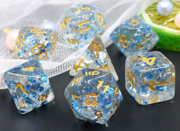 Metallic Sapphire RPG Dice Set picture