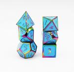 Burnt Opal with Blue RPG Dice Set