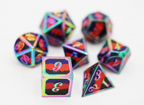 Poly Pride Flag - RPG Metal Dice Set picture