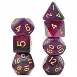 Black & Purple Galaxy RPG Dice Set