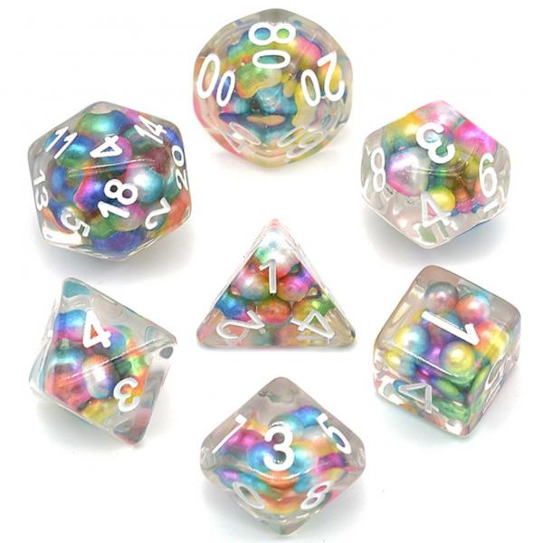 Colorful Pearl RPG Dice Set