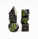 Dual Black and Green RPG Dice Set