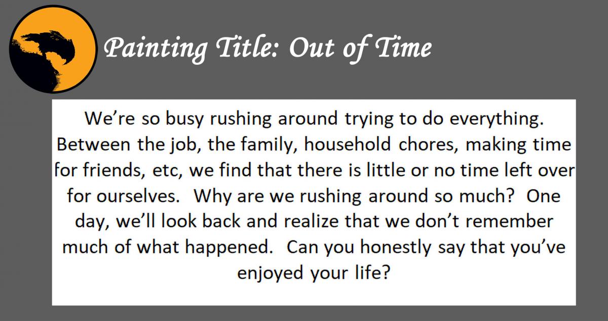 11 x 14 Print "Out of Time" with Backing Board picture