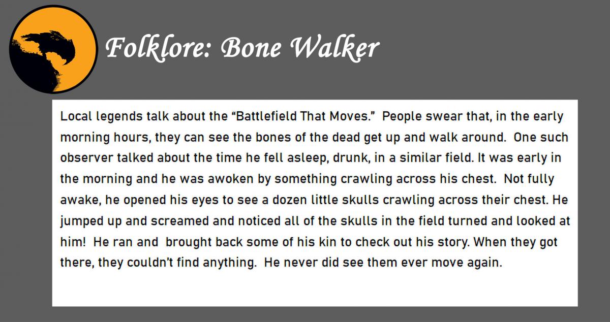 8.5 x 11 Folklore Print "Bone Walker" with official ShadowMyths Seal picture