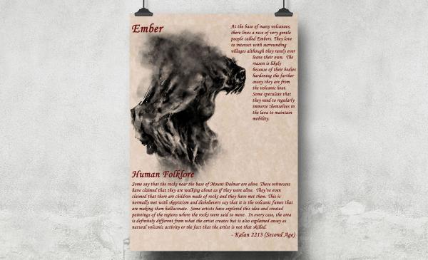 8.5 x 11 Folklore Print "Ember" with official ShadowMyths Seal picture