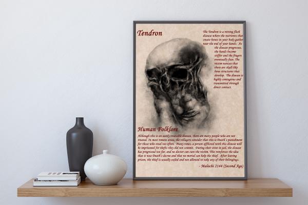 8.5 x 11 Folklore Print "Tendron" with official ShadowMyths Seal picture