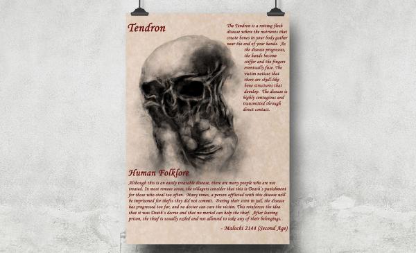8.5 x 11 Folklore Print "Tendron" with official ShadowMyths Seal picture
