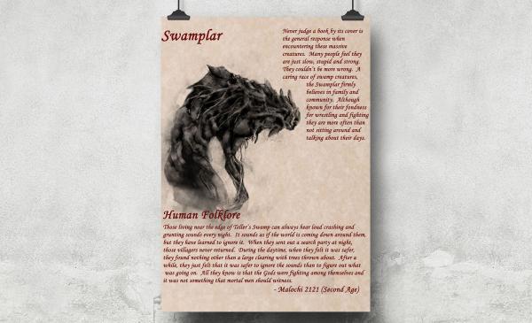 8.5 x 11 Folklore Print "Swamplar" with official ShadowMyths Seal picture