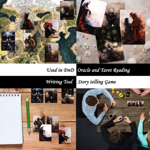 Turmoil Story Telling Activity Card Deck for Gamers Oracle Tarot Readers Writers Therapists Dungeons and Dragons picture