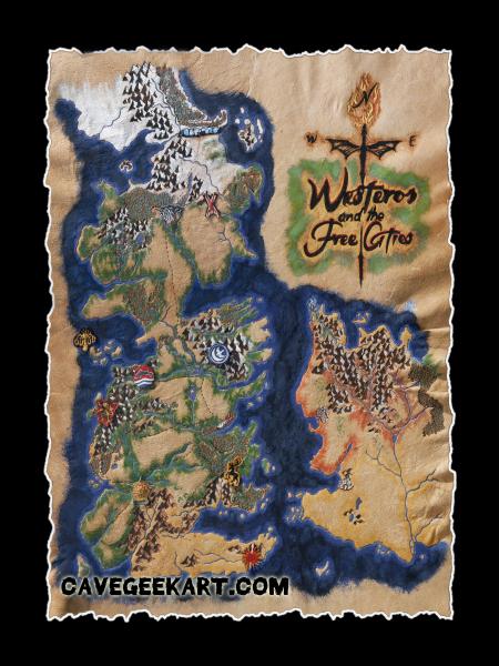 Game of Thrones - Westeros Map